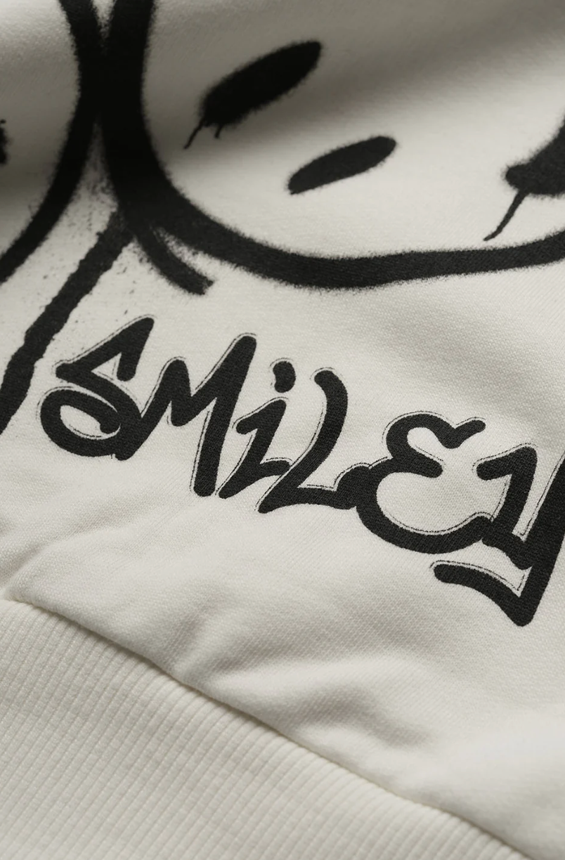 SMILEY ORIGINALS OFF WHITE SWEATSHIRT