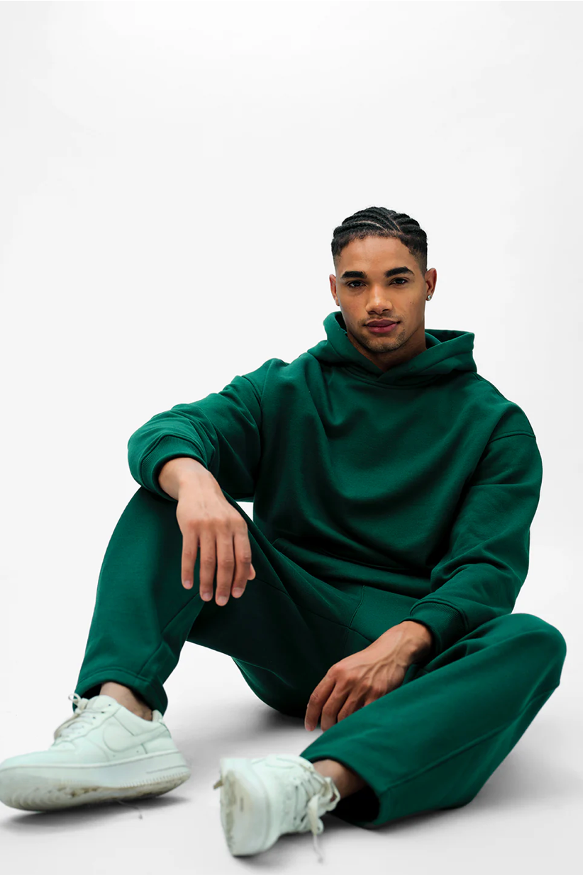 BOTTLE GREEN WEAR A HUG OVERSIZED HOODIE