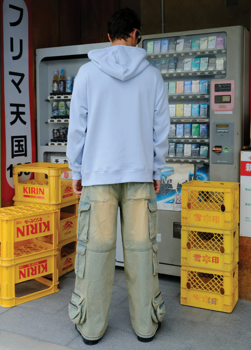 SKY BLUE EMBROIDERED POKÉMON HOODIE