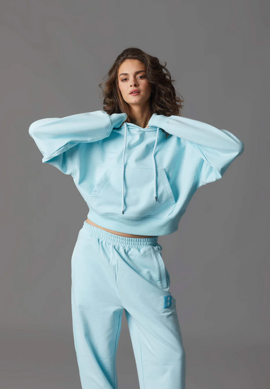BLUE CROP HOODIE