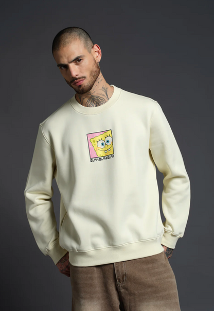OFF WHITE SPONGEBOB SWEATSHIRT
