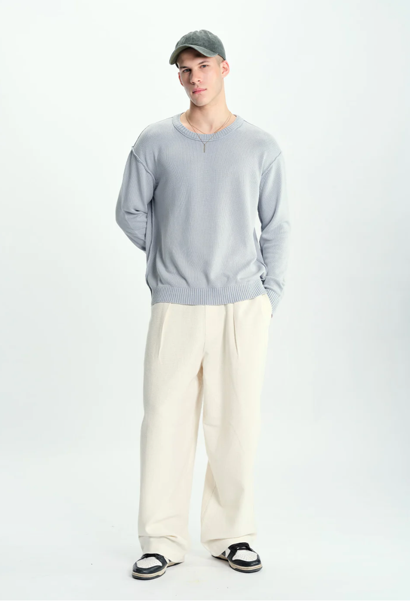 GREY MODE CREWNECK SWEATSHIRT