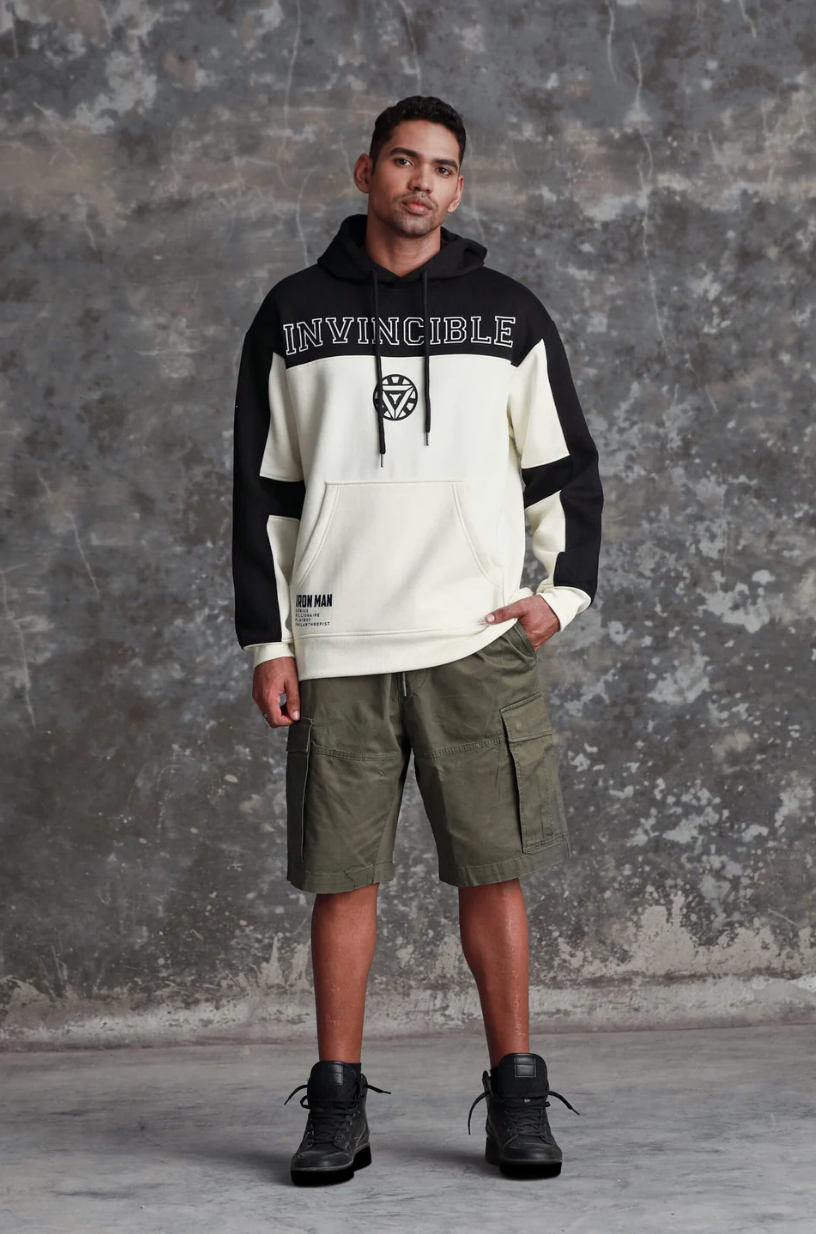 IRON MAN OVERSIZED HEAVYWEIGHT HOODIE(FLEECE)