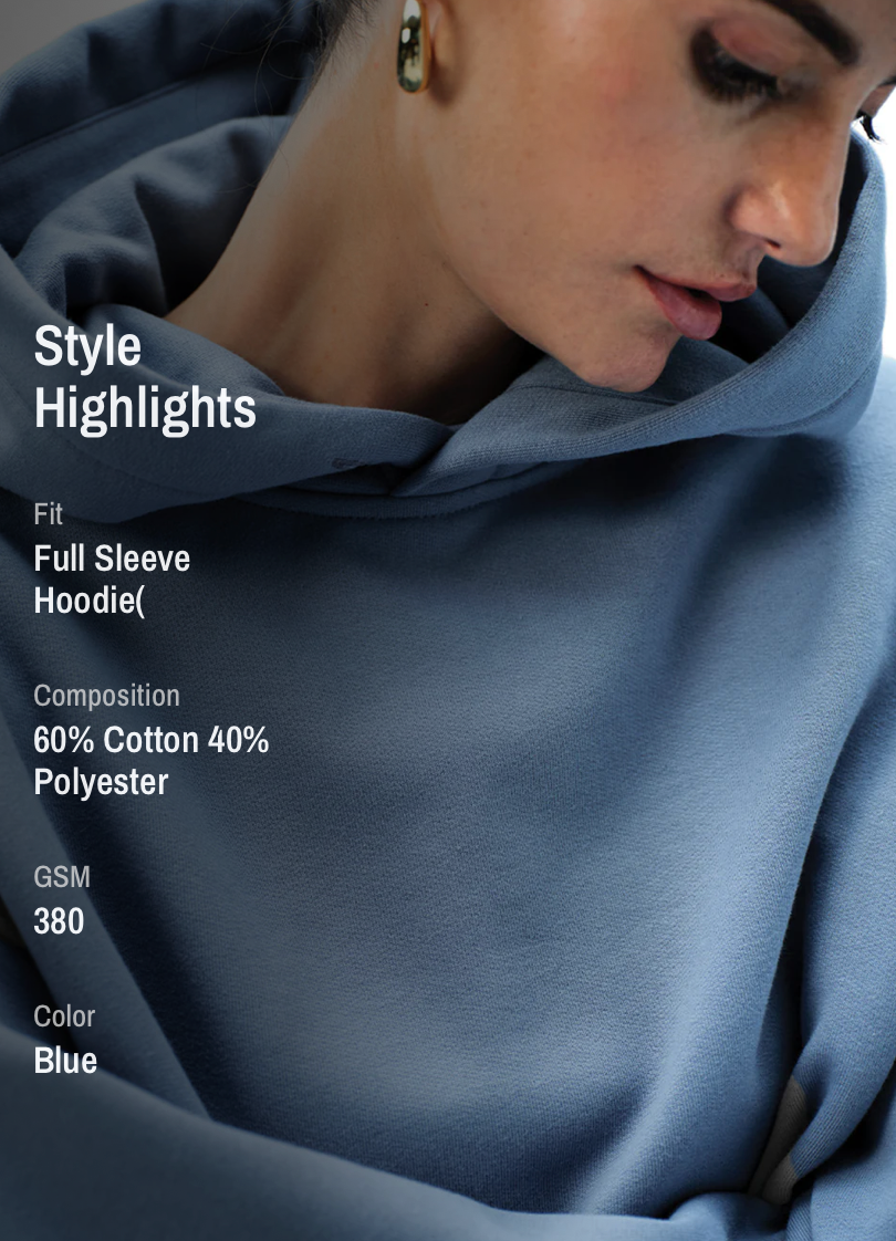 BLUE WEAR A HUG OVERSIZED HOODIE