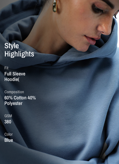 BLUE WEAR A HUG OVERSIZED HOODIE