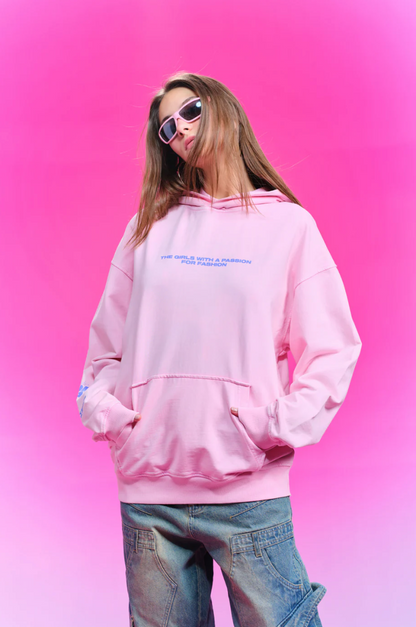 GIRLS ARE GIRLS PINK HOODIE