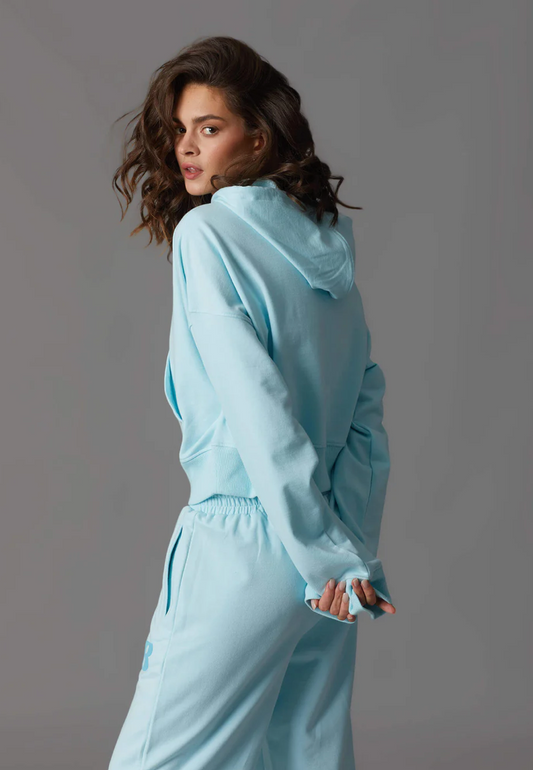 BLUE CROP HOODIE
