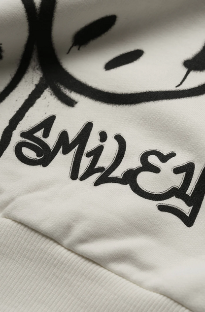 SMILEY ORIGINALS OFF WHITE SWEATSHIRT
