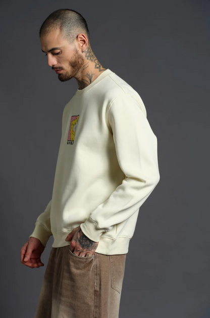 OFF WHITE SPONGEBOB SWEATSHIRT