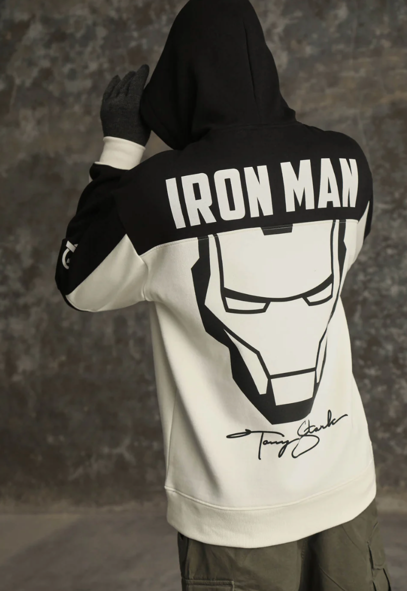 IRON MAN OVERSIZED HEAVYWEIGHT HOODIE(FLEECE)